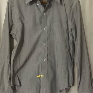 Barneys New York Gray Classic Dress Shirt